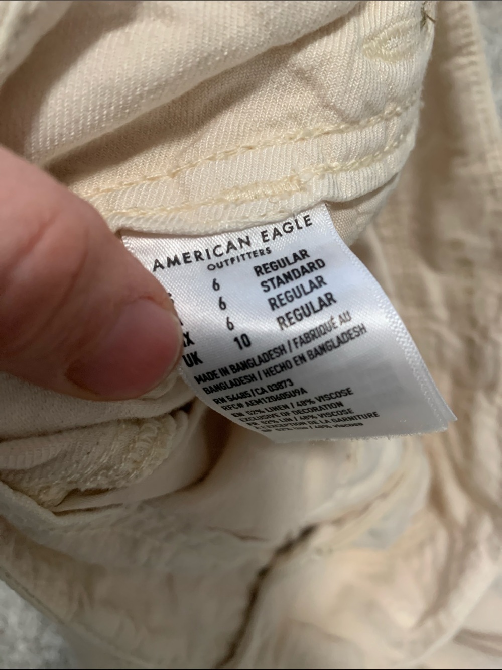 American Eagle Outfitters Cream Chino Pants - Picture 10 of 10